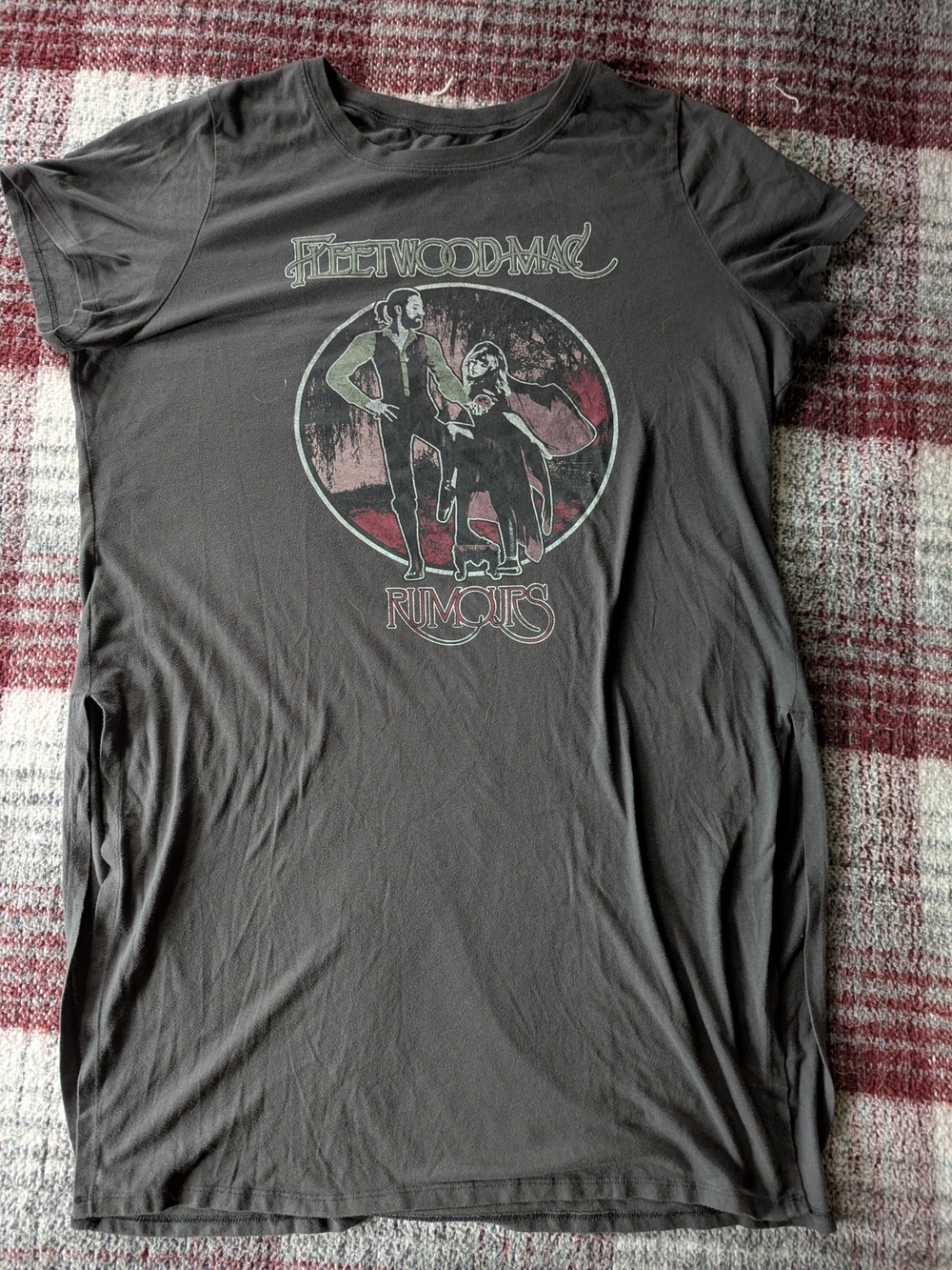 Torrid Rumours Fleetwood Mac Graphic Tunic Tee - Grey Size 1